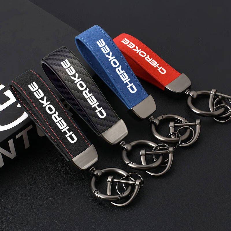 Women'S Jeep Accessories - พวงกุญแจธุรกิจหนัง PU 4สีพวงกุญแจสำหรับผู้ชายผู้หญิงพวงกุญแจรถแบบมีสายคาดเอวสำหรับ Jeep Cherokee