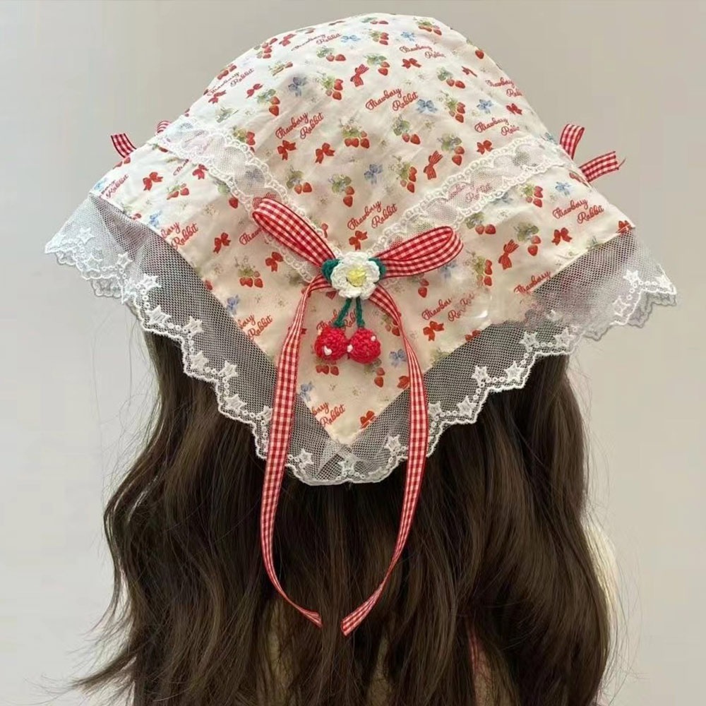 Women Accessories Photos - ลูกไม้หลากสีแถบคาดศีรษะผีเสื้อดอกไม้รูปแบบภาษาฝรั่งเศสคํา Pastoral สไตล์ Bowknot ผมผ้าพันคออุปกรณ์เสริมผม Photo