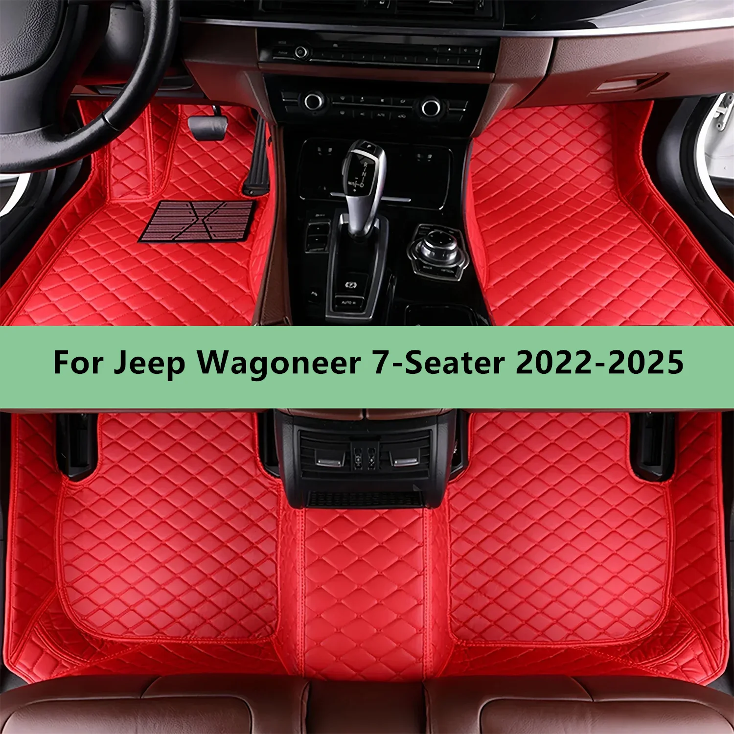 Women'S Jeep Accessories - พรมปูพื้นรถยนต์สำหรับรถจี๊ป วาโกนีร์ 7 ที่นั่ง ปี 2022-2025