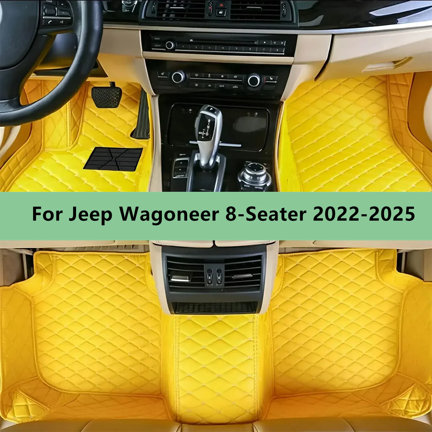Women'S Jeep Accessories - พรมปูพื้นรถยนต์สำหรับรถจี๊ป วาโกนีร์ 8 ที่นั่ง ปี 2022-2025