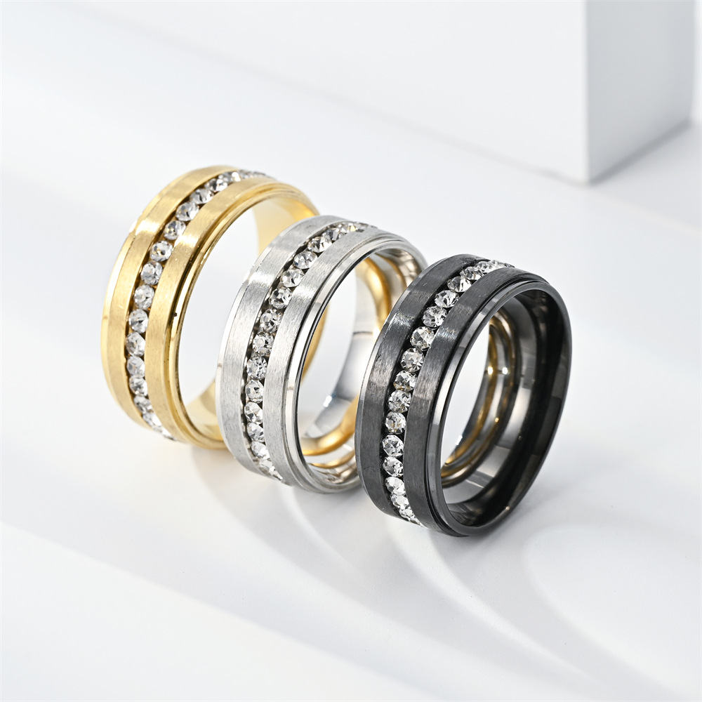 Women'S Accessories Gift Ideas - แหวนเพชรสแตนเลสสำหรับผู้หญิงและผู้ชาย เครื่องประดับขายส่ง ไอเดียของขวัญวันวาเลนไทน์