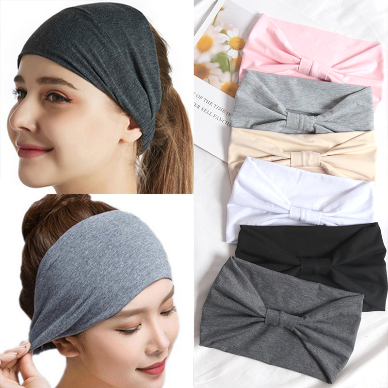 Women'S Running Accessories - ใหม่สําหรับผู้หญิงยืดวงผมกว้างสําหรับโยคะวิ่งกีฬา Sweatband ผู้หญิงแต่งหน้าอุปกรณ์เสริมผม