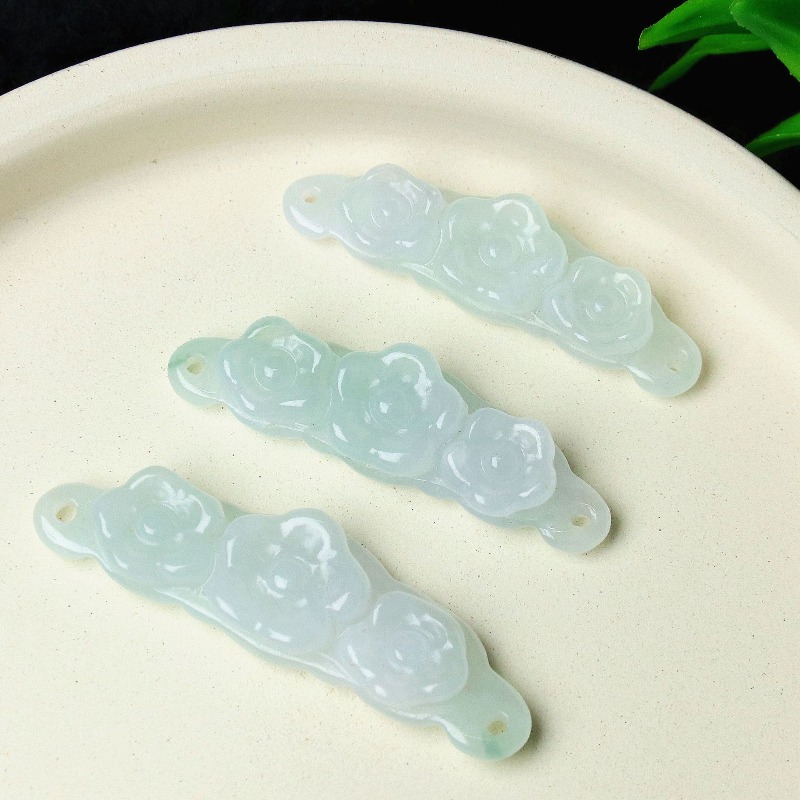 Women Accessories Jewelry - 1 ชิ้น จี้หยกธรรมชาติรูปดอกไม้ อุปกรณ์ DIY เครื่องประดับหรูหรา