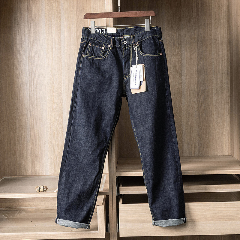 Levis Jeans 501 - กางเกงยีนส์เดนิมสีน้ำเงินแบบญี่ปุ่น 15 ออนซ์ สำหรับผู้ชาย สไตล์อเมคาจิ วินเทจ