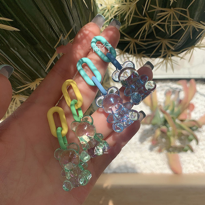 Women'S Emo Accessories - เงิน925เข็ม Dangle ต่างหู Studs Gummy หมีเครื่องประดับต่างหู