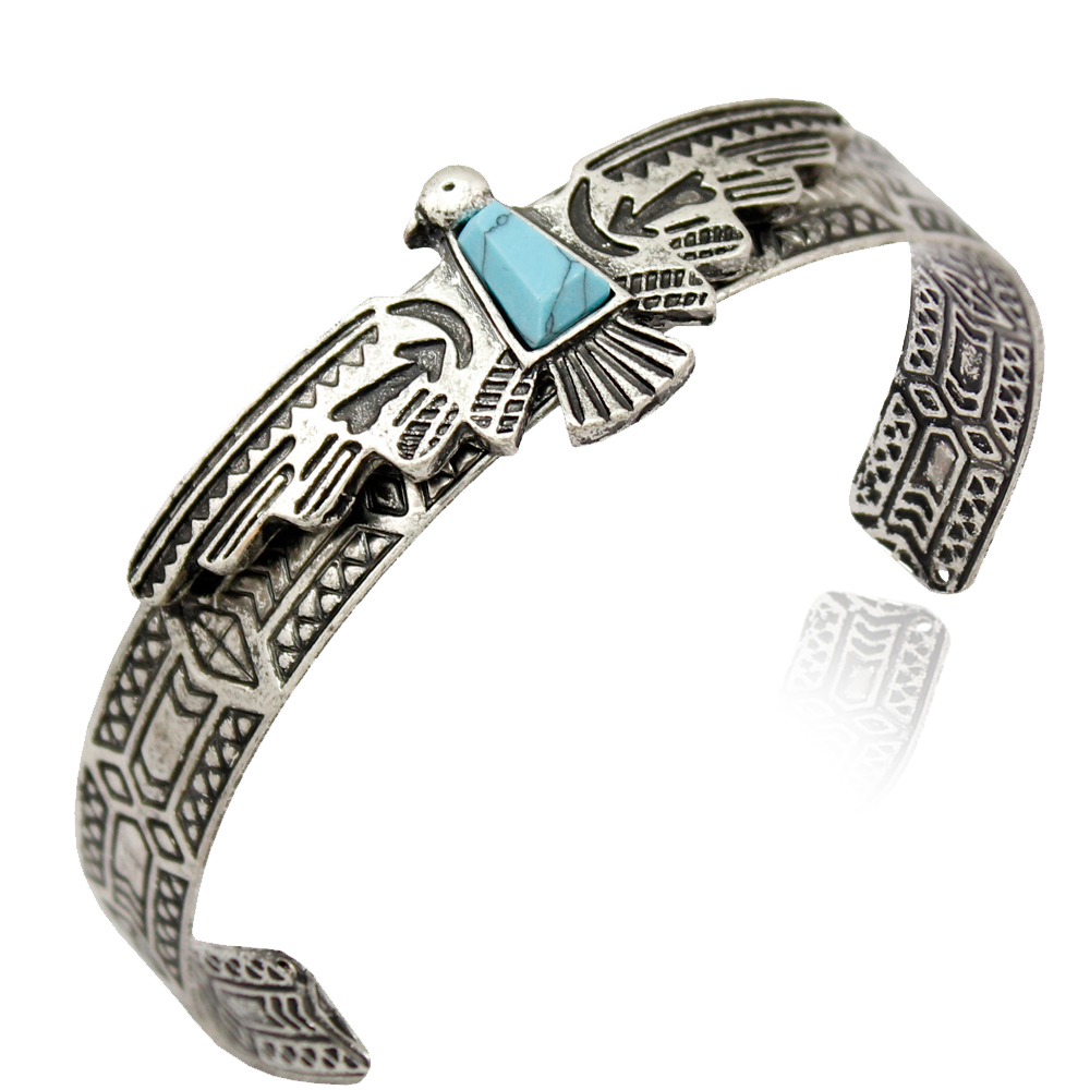 Women'S Eagles Accessories - กำไลข้อมือสีทองเงินแนววินเทจสำหรับสตรีกำไลข้อมือเสื้อแบบโบราณสลักลายนกอินทรีสำหรับผู้ชายแฟชั่นเครื่องประดับอัญมณี