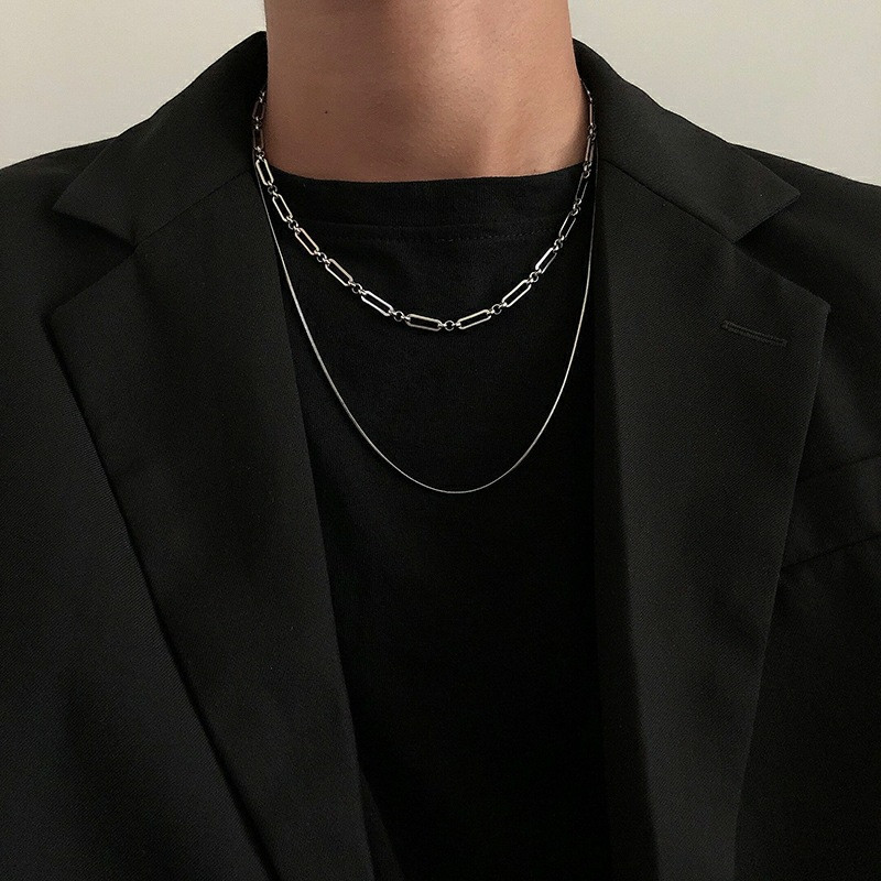 Women'S Emo Accessories - 2023 Trendy สแตนเลส Stee Double Layer