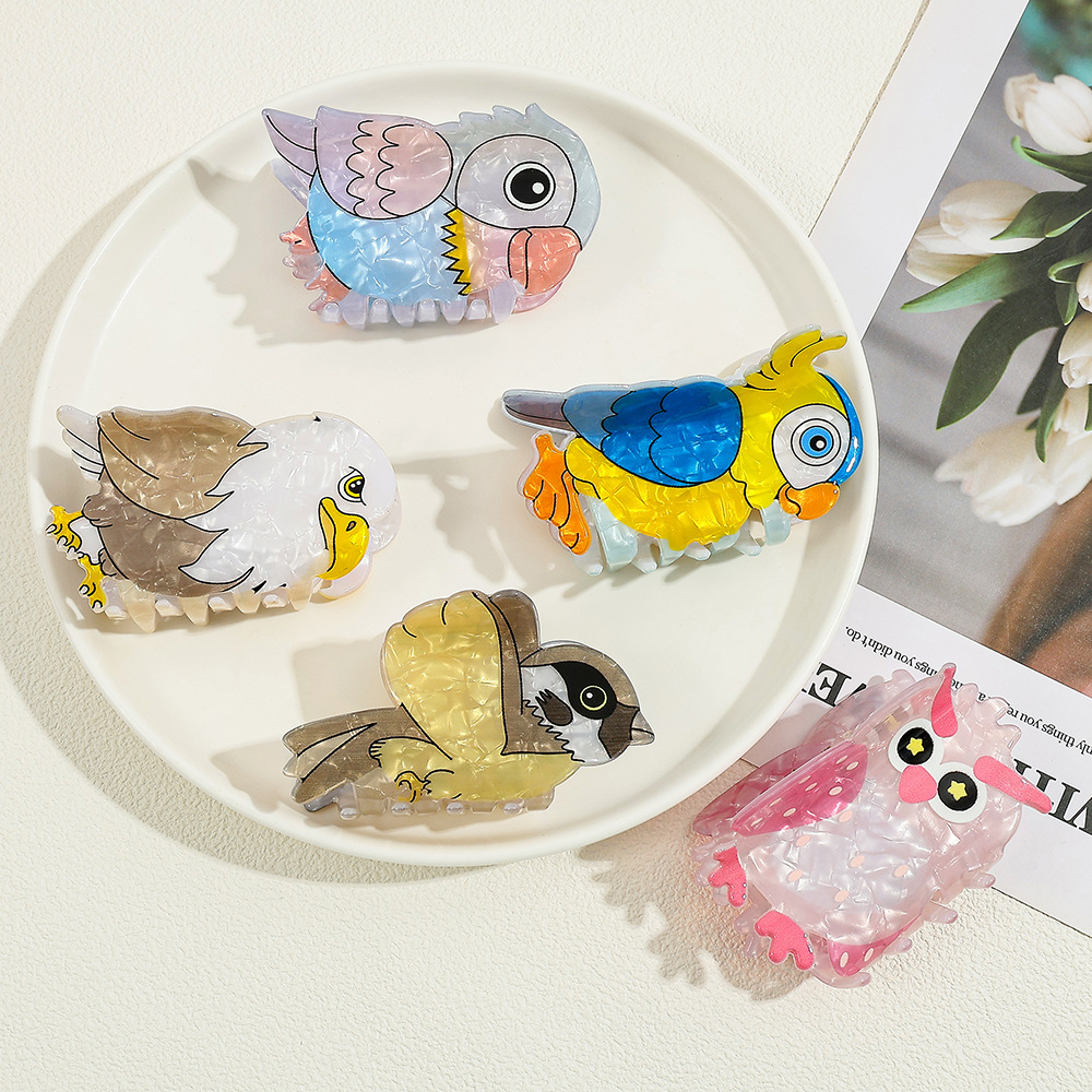 กิ๊บหนีบผมอะคริลิกลายการ์ตูนนก - Women'S Eagles Accessories บทวิจารณ์และราคา