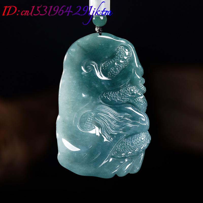 หยกพม่าธรรมชาติจี้มังกรสร้อยคอ - Women Accessories Jewelry บทวิจารณ์และราคา