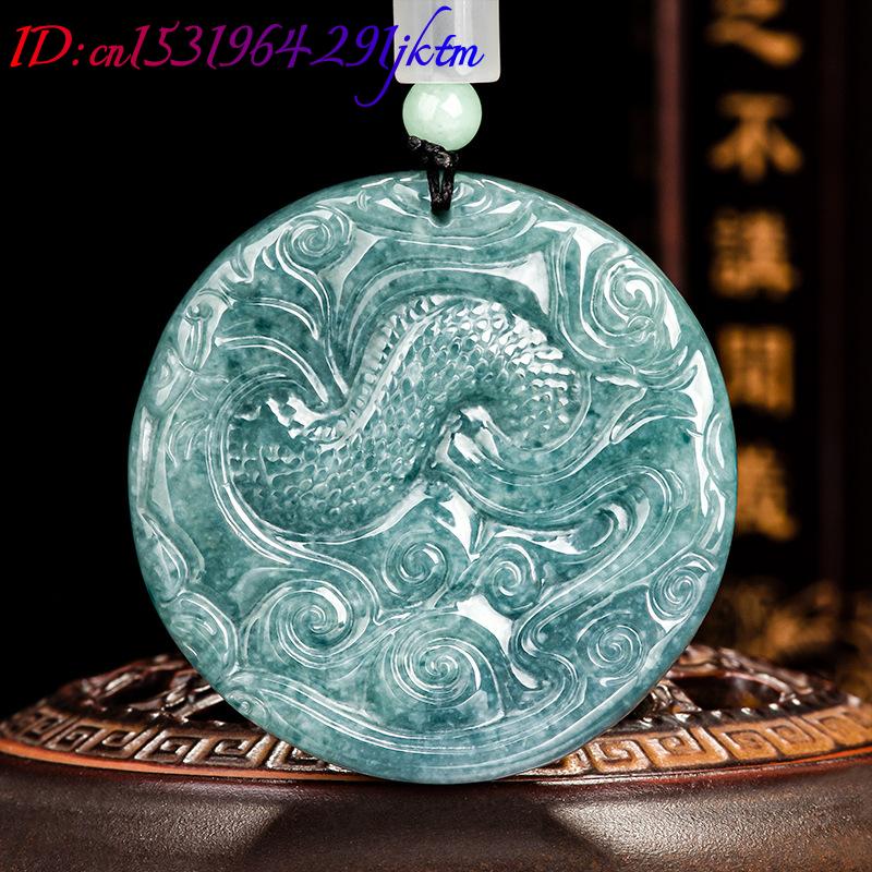 หยกพม่าจี้รูปมังกรสร้อยคอของขว - Women Accessories Jewelry บทวิจารณ์และราคา