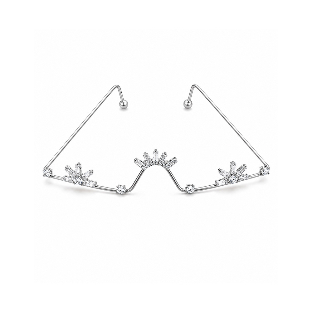 แว่นตาตกแต่งขอบไร้กรอบประดับคร - Women Accessories Photos บทวิจารณ์และราคา