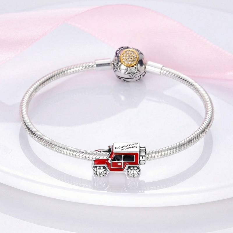 ชาร์มเงินแท้ 925 รูปรถจี๊ปสีแด - Women'S Jeep Accessories บทวิจารณ์และราคา