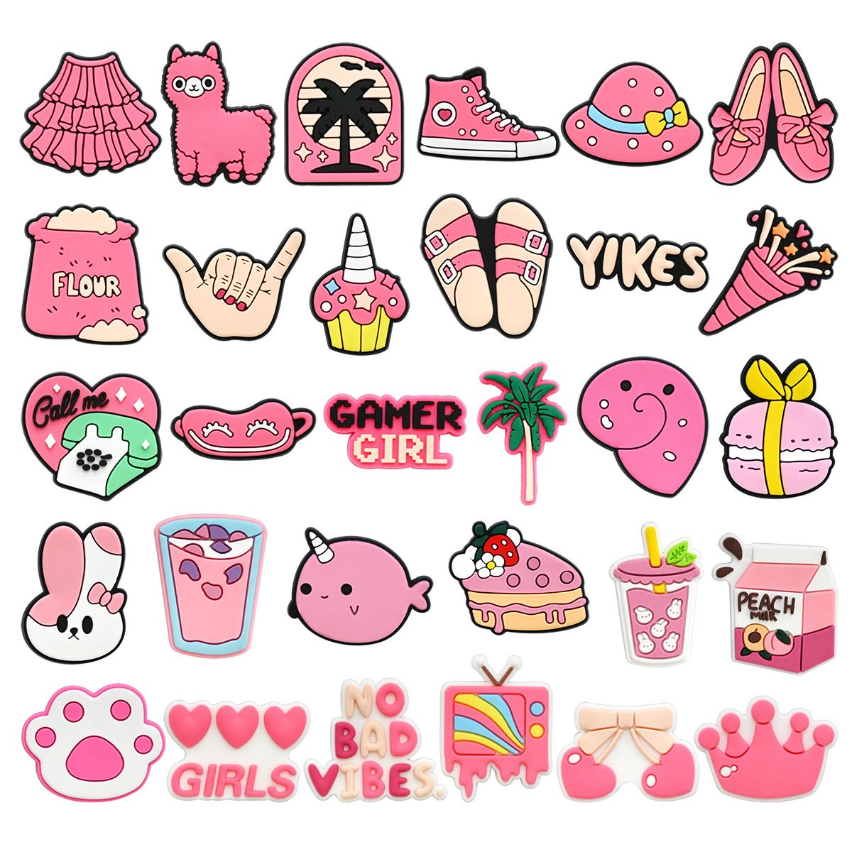 Cute Pink Shoe Charms Decorati - Women'S Accessories Crocs บทวิจารณ์และราคา
