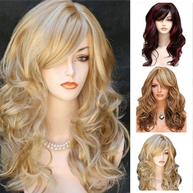 วิกผมยาวลอนใหญ่ฟูฟ่องสำหรับผู้ - Women'S Clothing And Accessories บทวิจารณ์และราคา