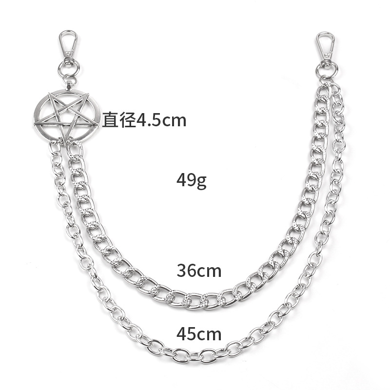 พวงกุญแจรูปดาวห้าแฉกสไตล์พังก์ - Women'S Emo Accessories บทวิจารณ์และราคา