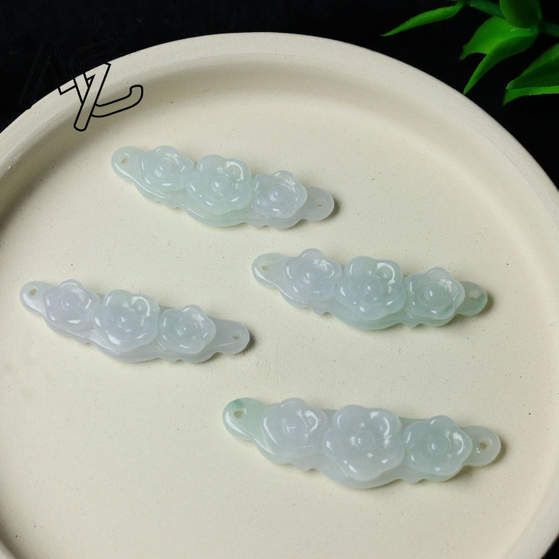 1 ชิ้น จี้หยกธรรมชาติรูปดอกไม้ - Women Accessories Jewelry บทวิจารณ์และราคา