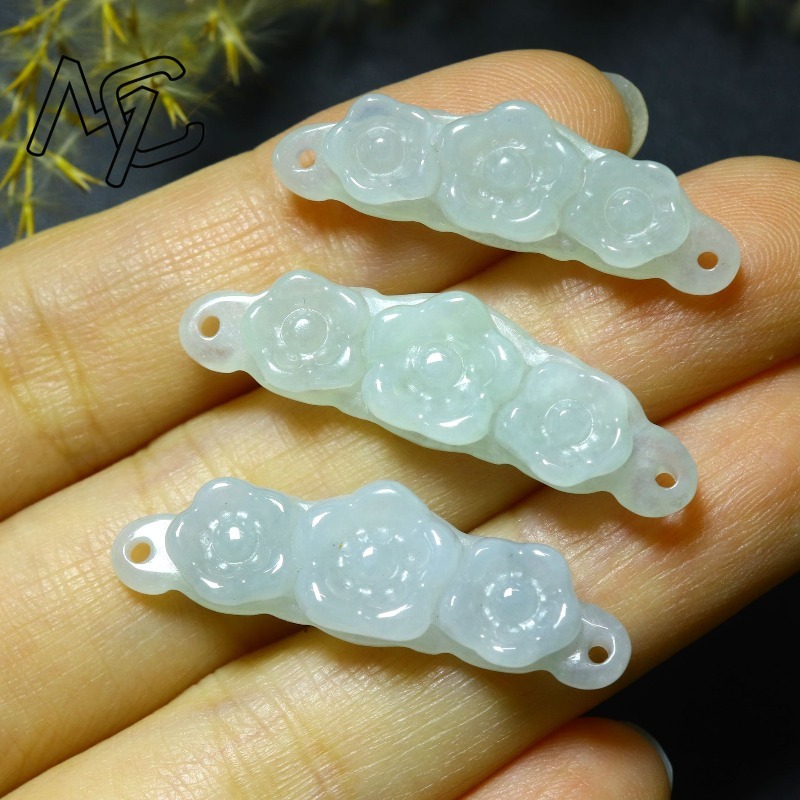 1 ชิ้น จี้หยกธรรมชาติรูปดอกไม้ - Women Accessories Jewelry บทวิจารณ์และราคา
