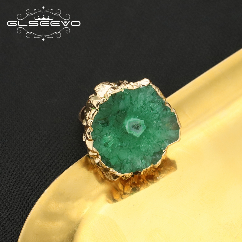 GLSEEVO สีเขียวหินธรรมชาติแหวน - Women'S Accessories Gift Ideas บทวิจารณ์และราคา