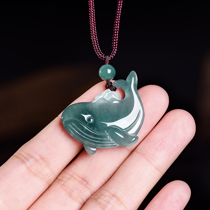 จี้สร้อยคอหยกพม่าแท้รูปปลาวาฬ  - Women Accessories Jewelry บทวิจารณ์และราคา