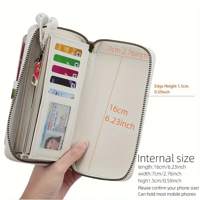 กระเป๋าสตางค์หนัง PU ลายดอกไม้ - Women'S Accessories Wallet บทวิจารณ์และราคา