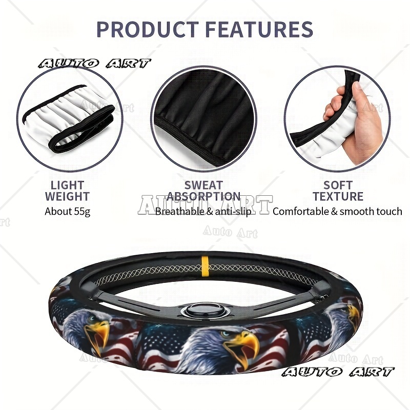 ปลอกหุ้มพวงมาลัยลายอเมริกัน บั - Women'S Eagles Accessories บทวิจารณ์และราคา