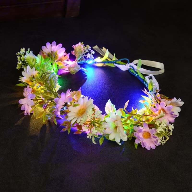 มงกุฎดอกไม้เรืองแสง LED ที่คาด - Women Accessories Photos บทวิจารณ์และราคา