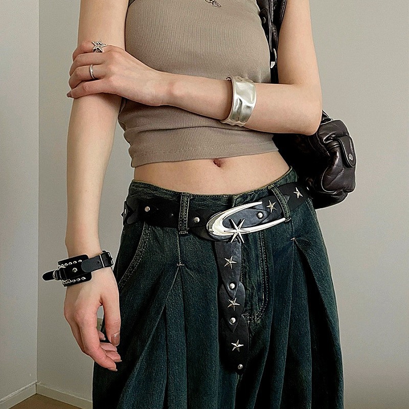 เข็มขัดหัวเข็มขัดลายดาววินเทจล - Women'S Emo Accessories บทวิจารณ์และราคา