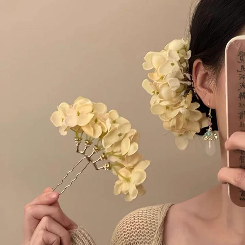กิ๊บติดผมรูปดอกไม้สีม่วงเหลือง - Women Accessories Photos บทวิจารณ์และราคา