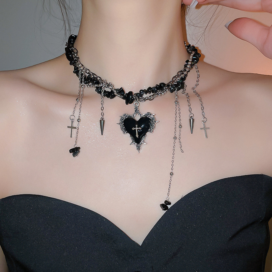 สร้อยคอโชคเกอร์ลูกปัดหินรูปทรง - Women'S Emo Accessories บทวิจารณ์และราคา