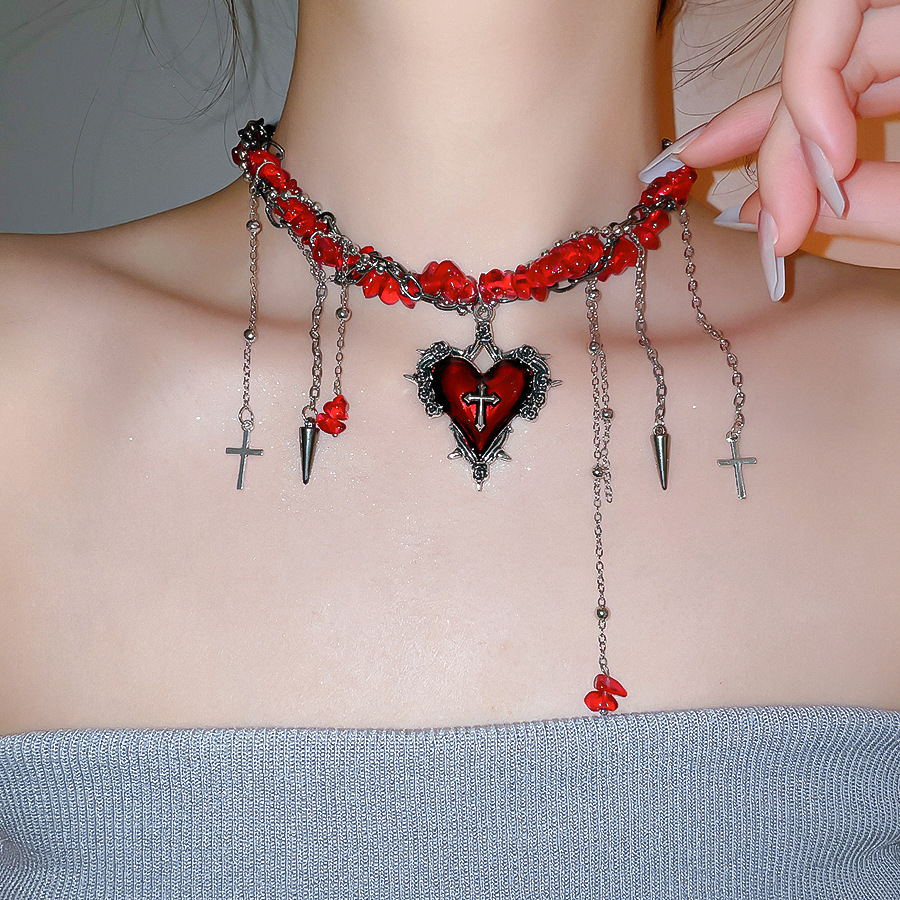 สร้อยคอโชคเกอร์ลูกปัดหินรูปทรง - Women'S Emo Accessories บทวิจารณ์และราคา
