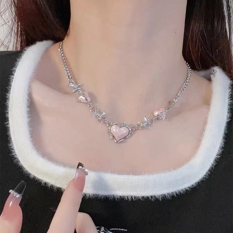 สร้อยคอลูกปัดปัก Y2k วินเทจสีช - Women'S Emo Accessories บทวิจารณ์และราคา