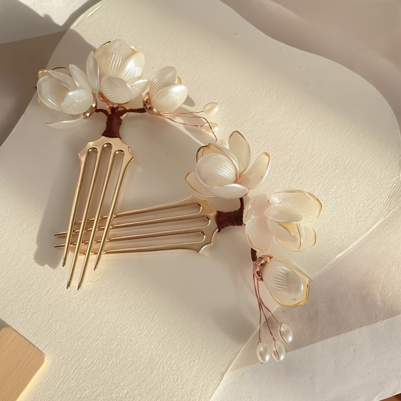 หวีผมลายดอกแมกโนเลียสไตล์จีน ป - Women Accessories Photos บทวิจารณ์และราคา