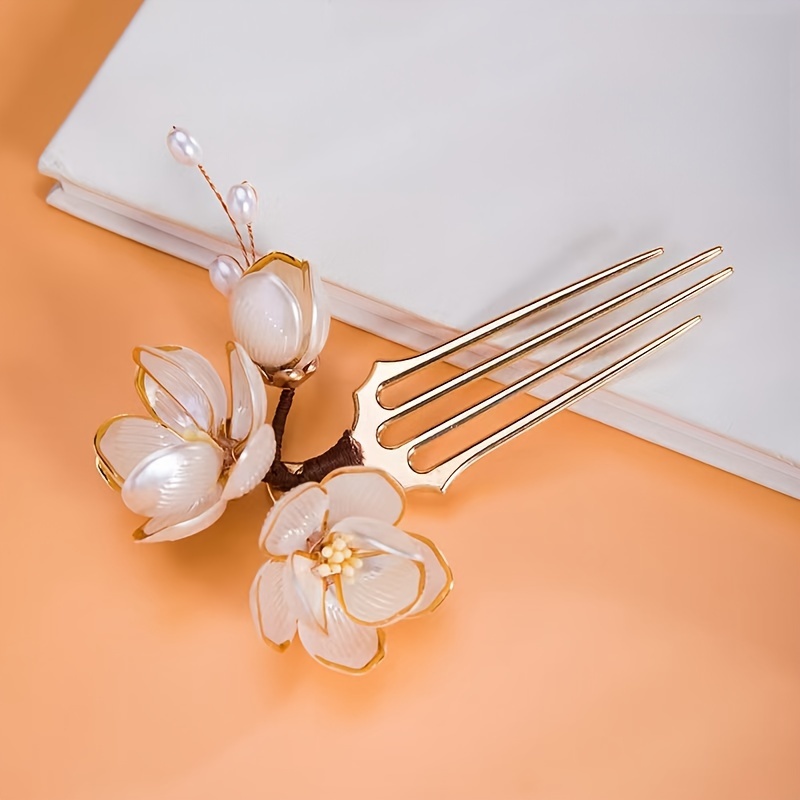 หวีผมลายดอกแมกโนเลียสไตล์จีน ป - Women Accessories Photos บทวิจารณ์และราคา